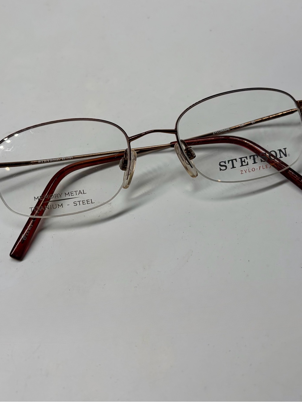 Stetson Zylo-flex Zyloflex Copper Titanium Steel Eyeglass Frames Smart CEO